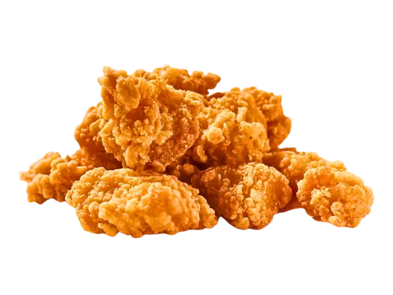Bite-sized crispy popcorn chicken at Crispy Kingdom, a Fast Food Restaurant in Schenectady